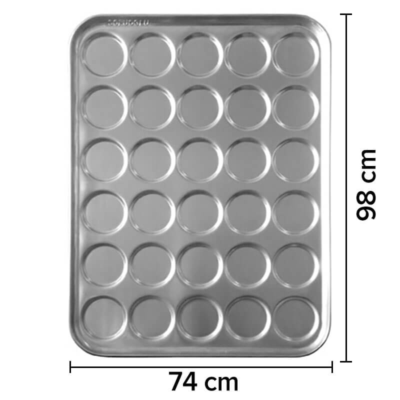 Hamburger Ekmeği Tavası, 48 Gözlü, 10,5 cm çap, 74x98 cm