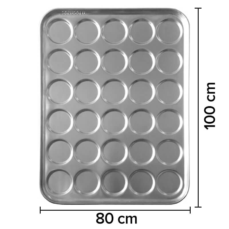 Hamburger Ekmeği Tepsisi, 48 Gözlü, 10,5 cm çap, 80x100 cm